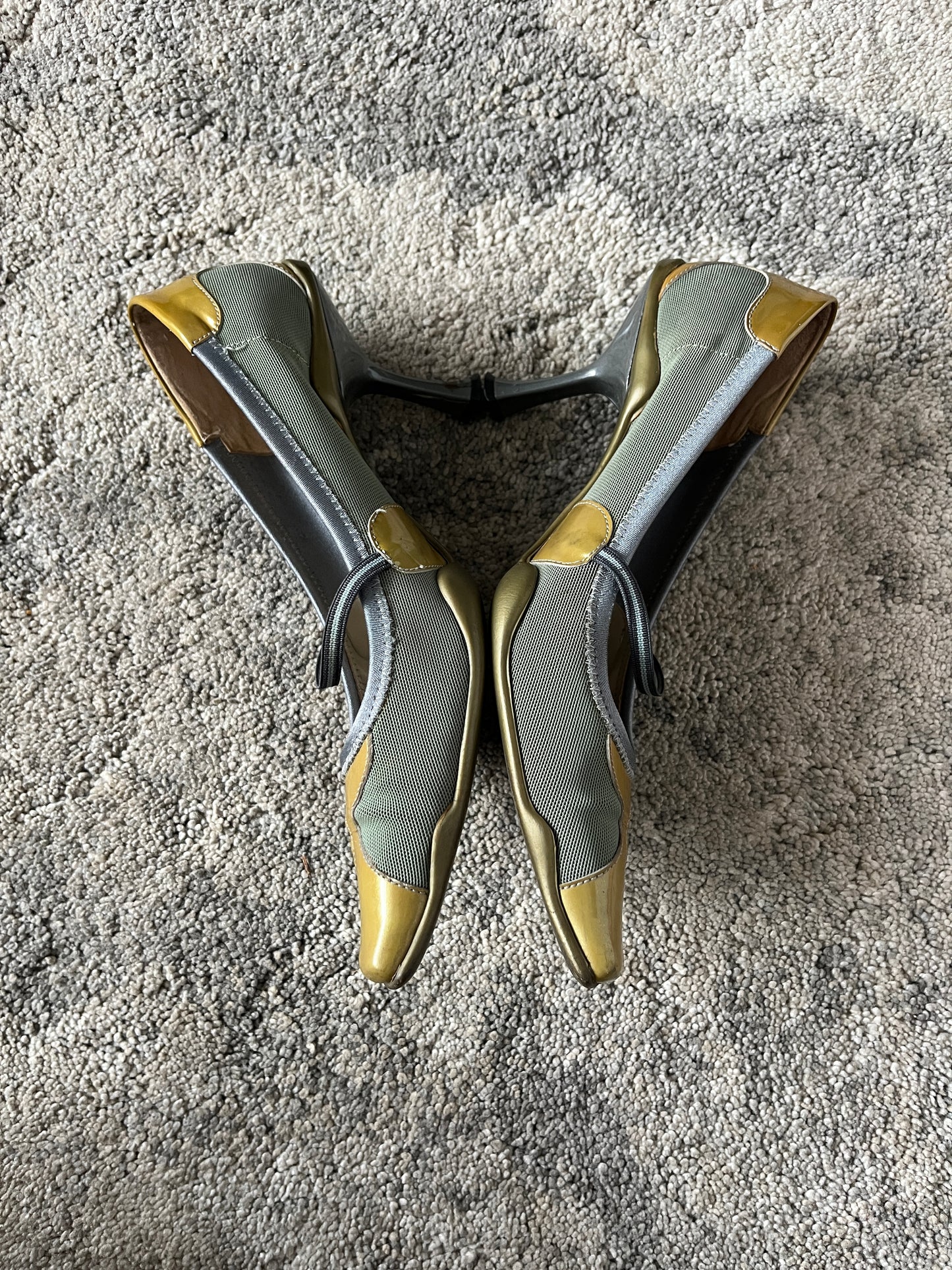 Prada SS2000 nylon & patent heels