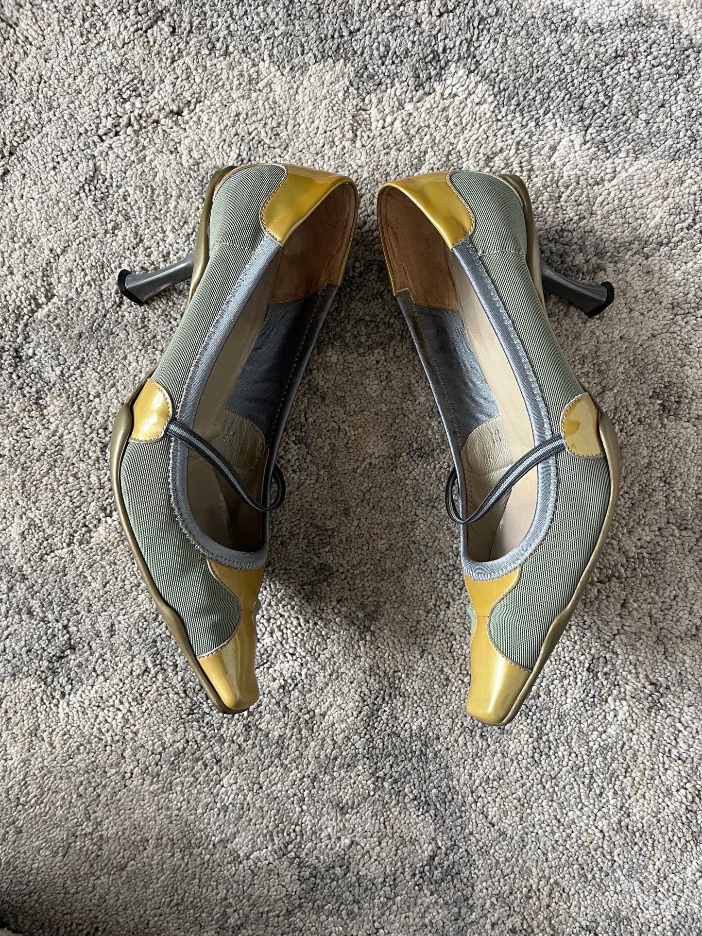 Prada SS2000 nylon & patent heels