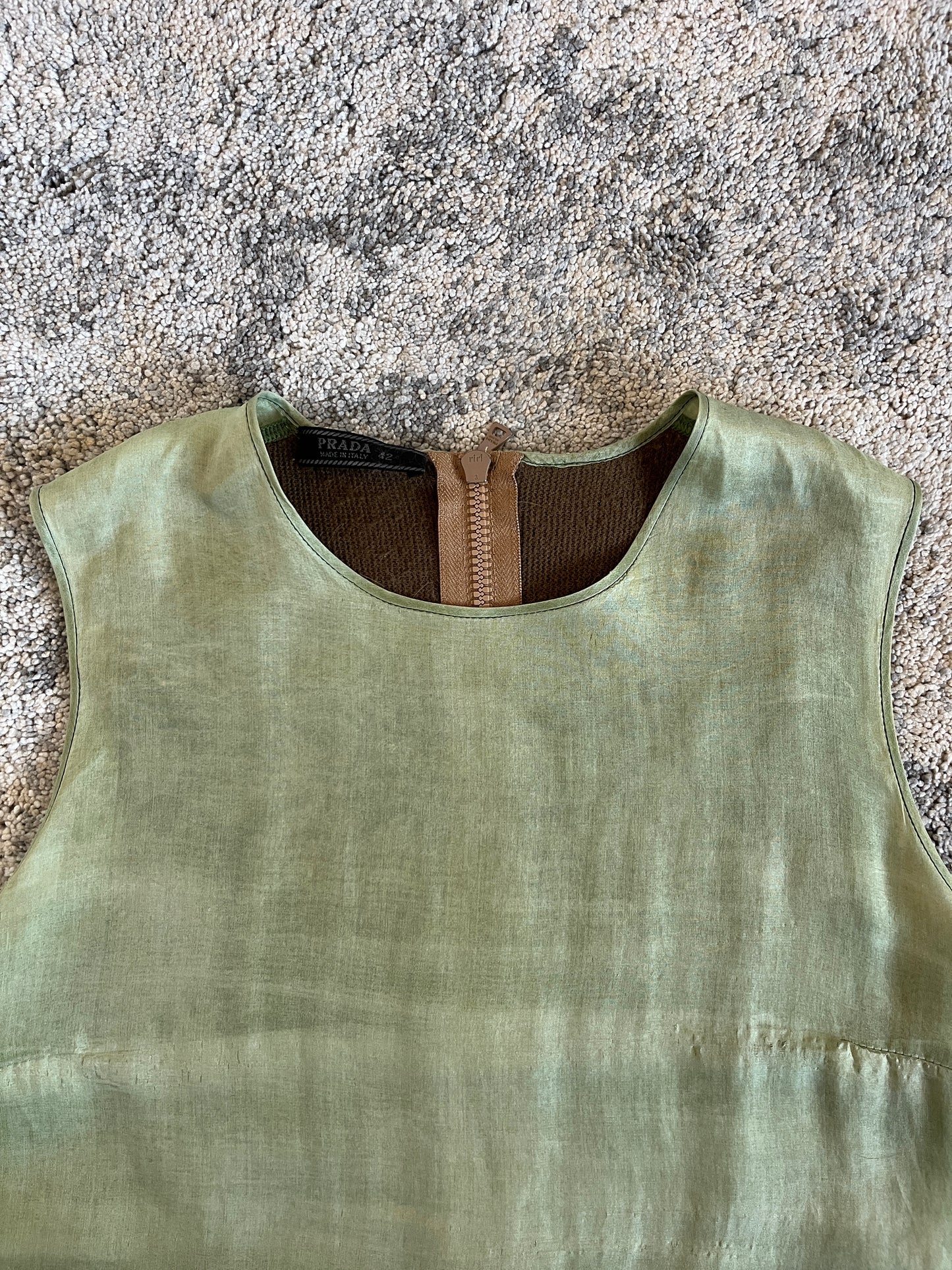 Prada FW1999 silk& mesh top