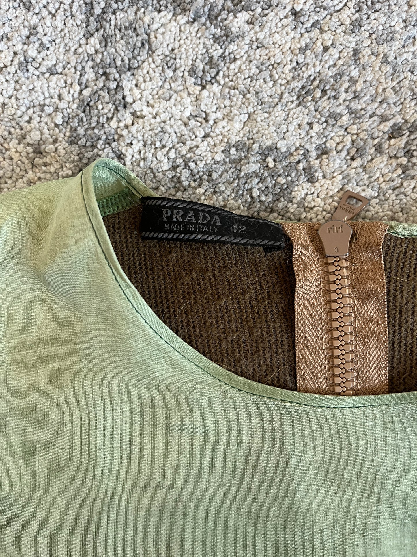 Prada FW1999 silk& mesh top
