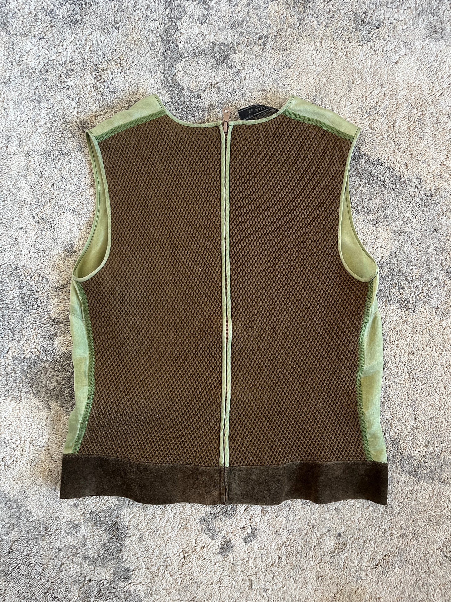 Prada FW1999 silk& mesh top