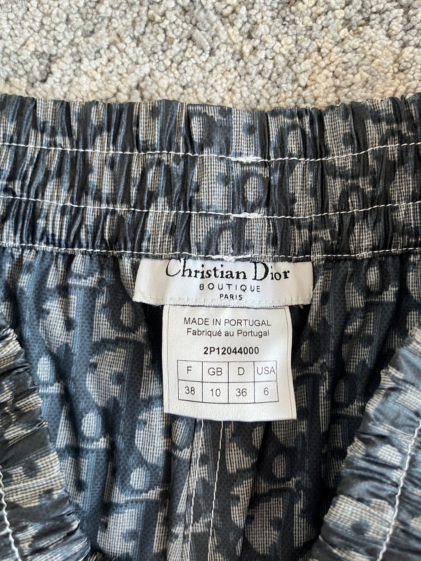Christian Dior SS2002 monogram nylon pants