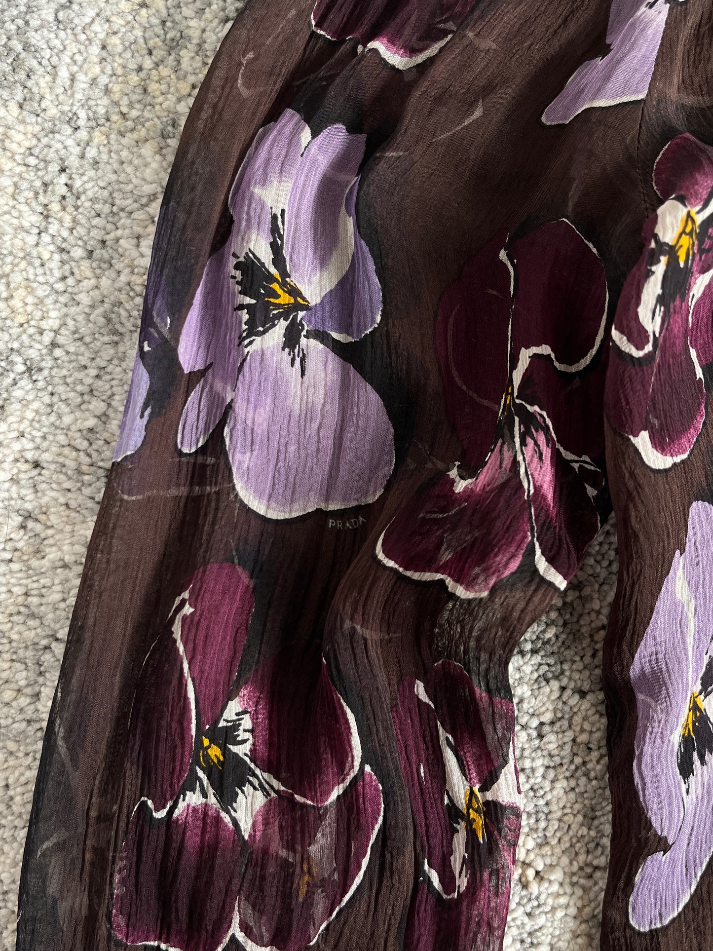 Prada FW2000 silk flowers shirt