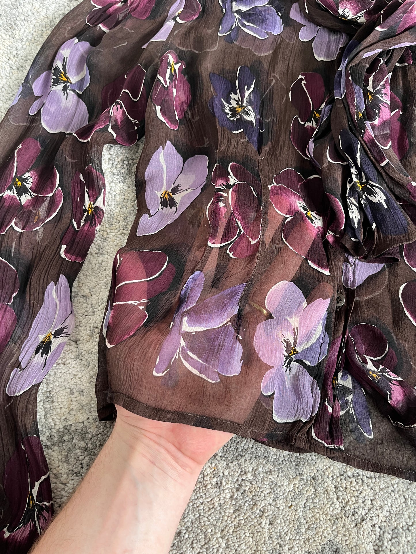 Prada FW2000 silk flowers shirt