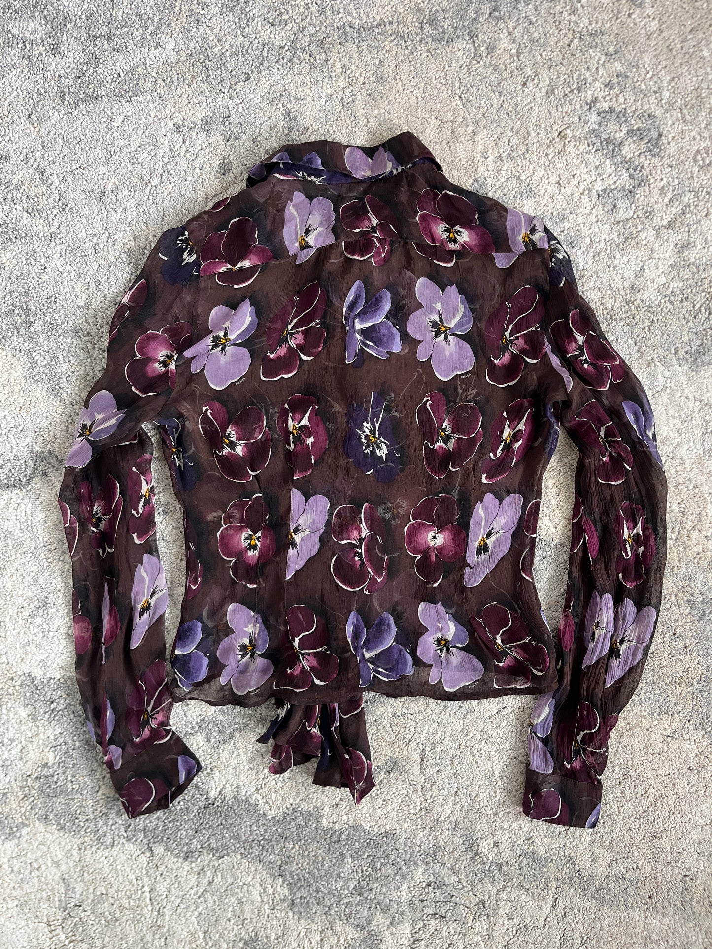 Prada FW2000 silk flowers shirt