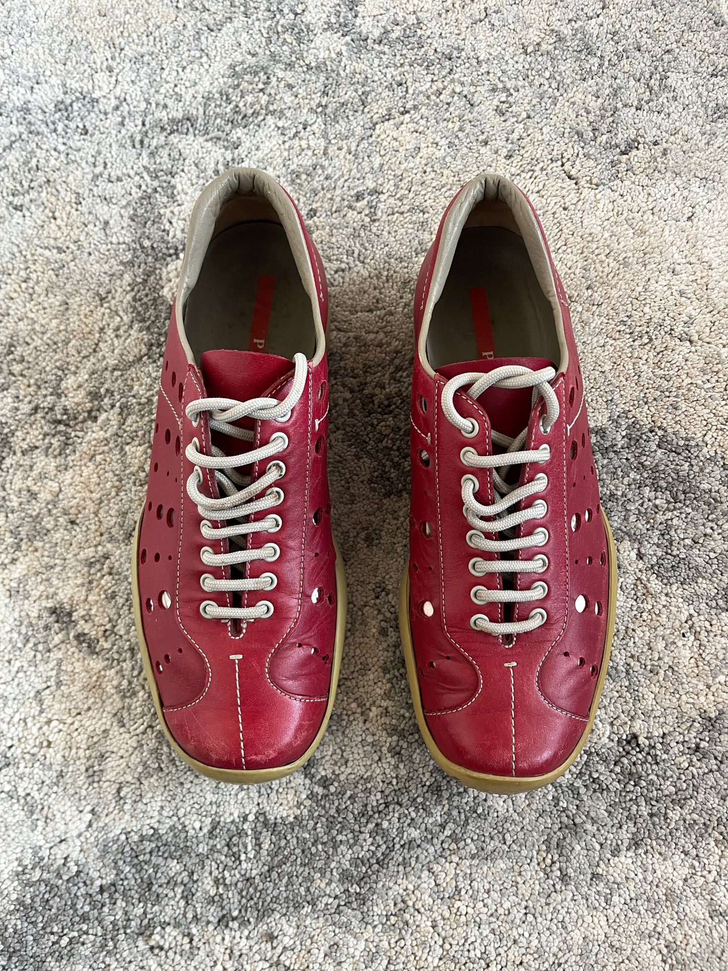 Prada SS1999 perfored leather trainers