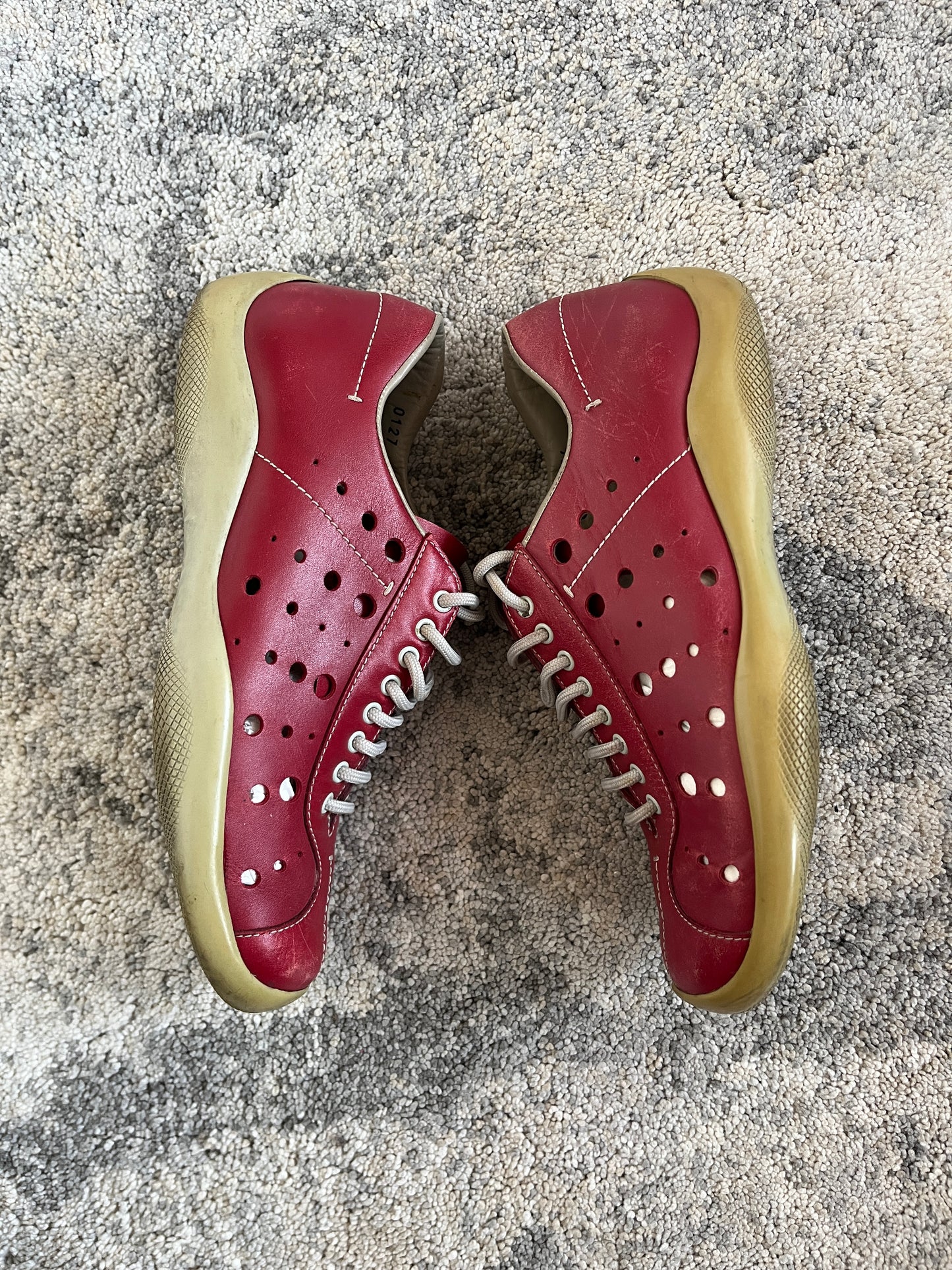 Prada SS1999 perfored leather trainers