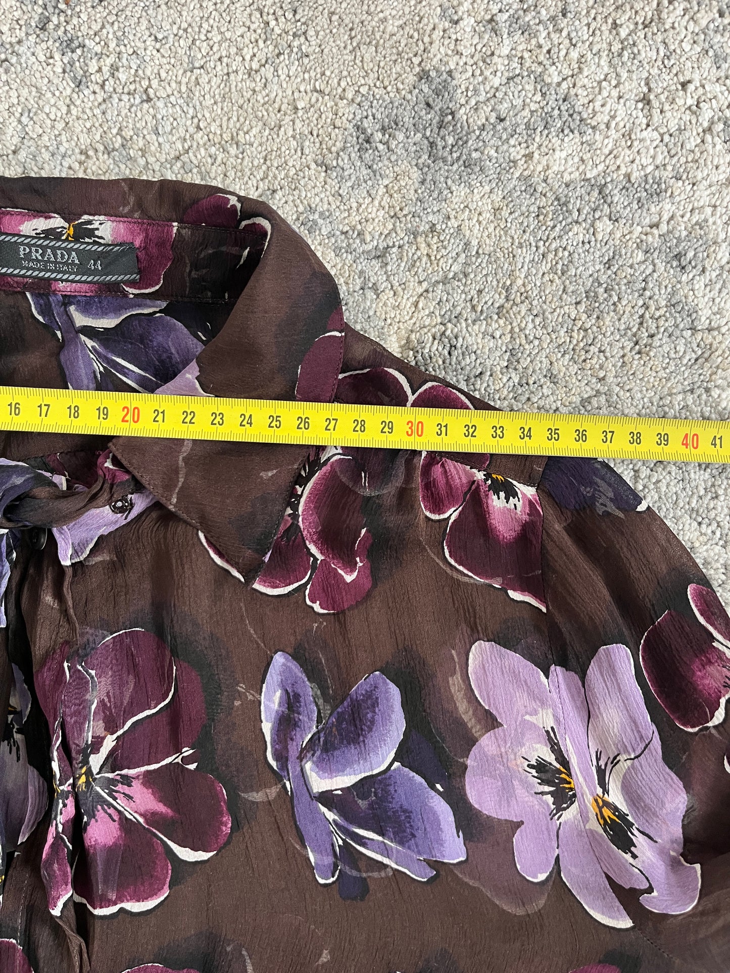 Prada FW2000 silk flowers shirt