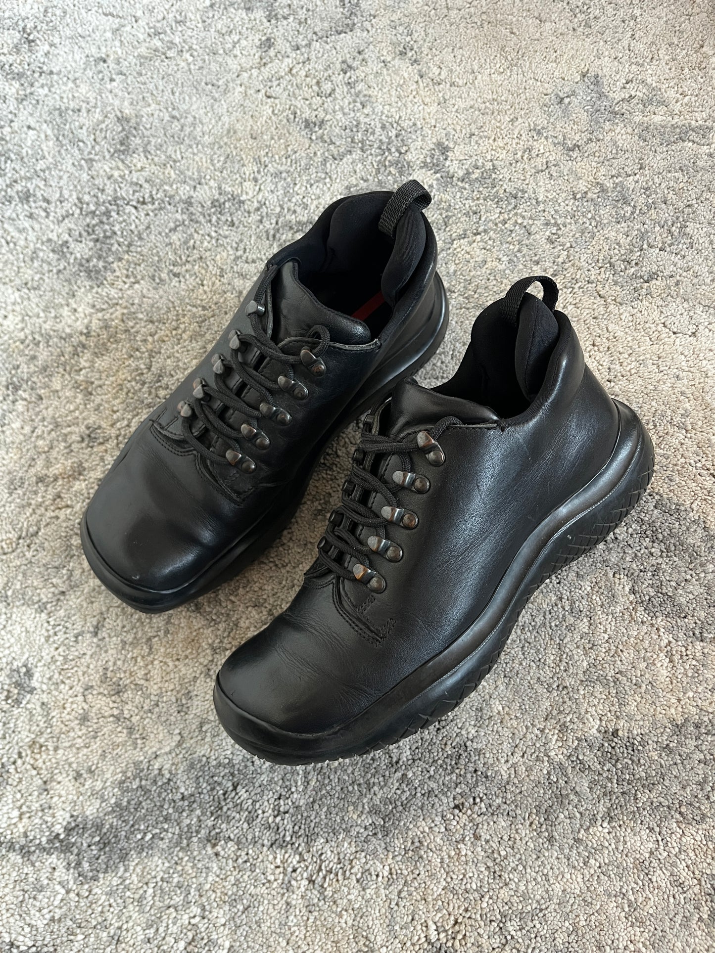 Prada FW1999 hiking shoes with vibram soles