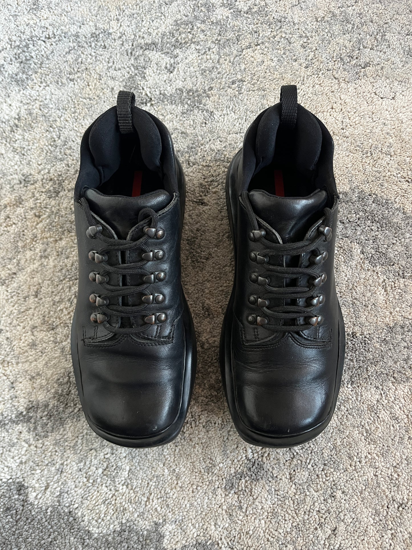 Prada FW1999 hiking shoes with vibram soles
