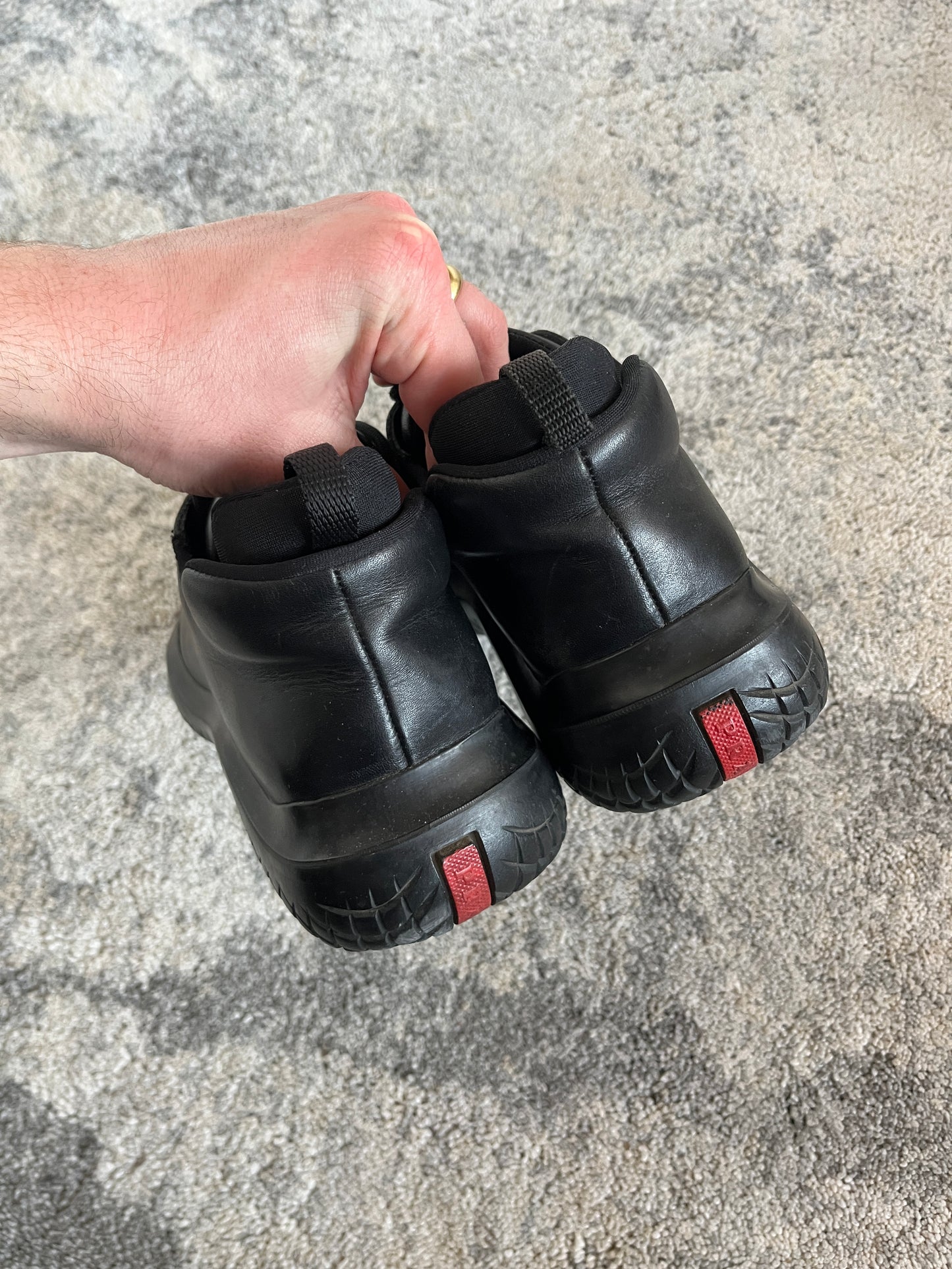 Prada FW1999 hiking shoes with vibram soles