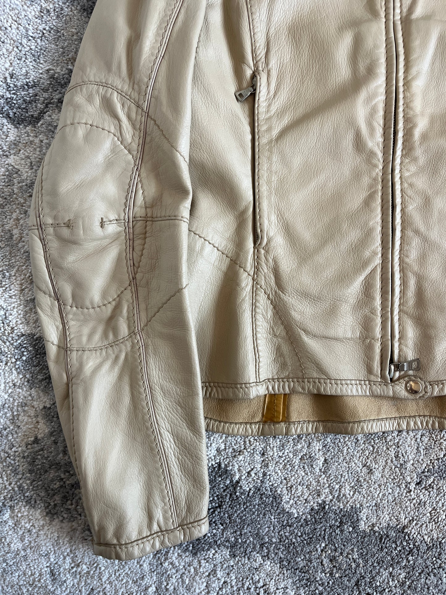 Prada SS2000 leather motor bike jacket