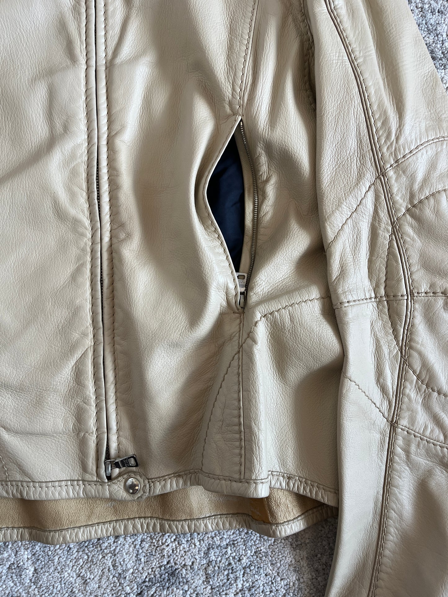 Prada SS2000 leather motor bike jacket