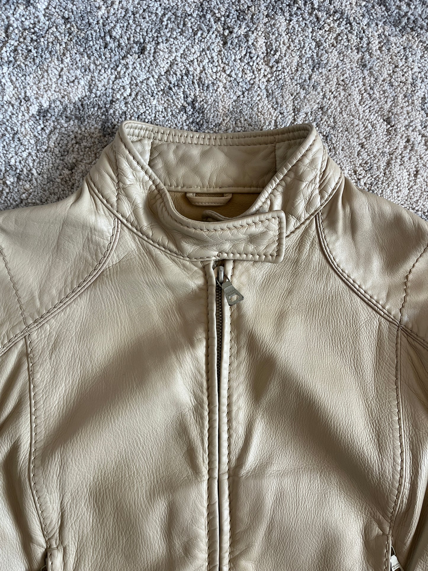 Prada SS2000 leather motor bike jacket