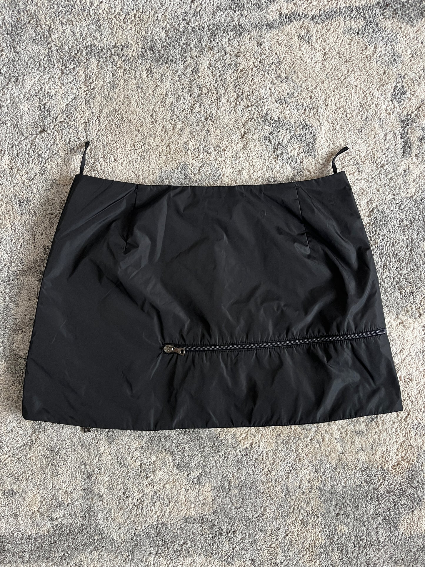 Prada SS1999 nylon multi-zip mini skirt