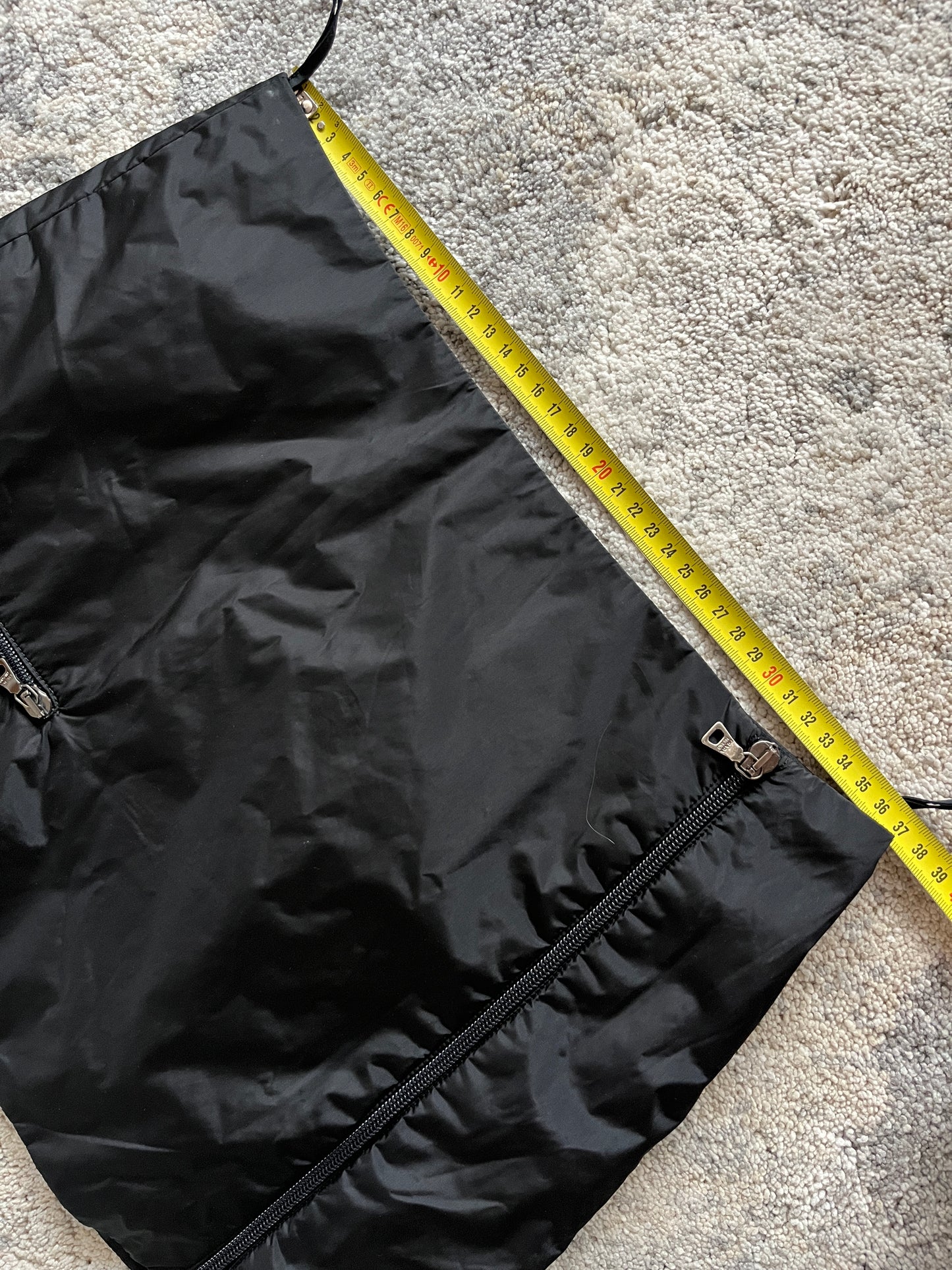 Prada SS1999 nylon multi-zip mini skirt