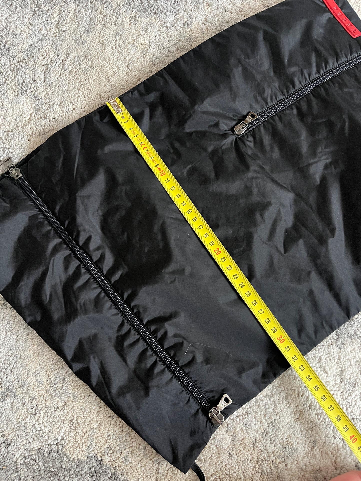 Prada SS1999 nylon multi-zip mini skirt