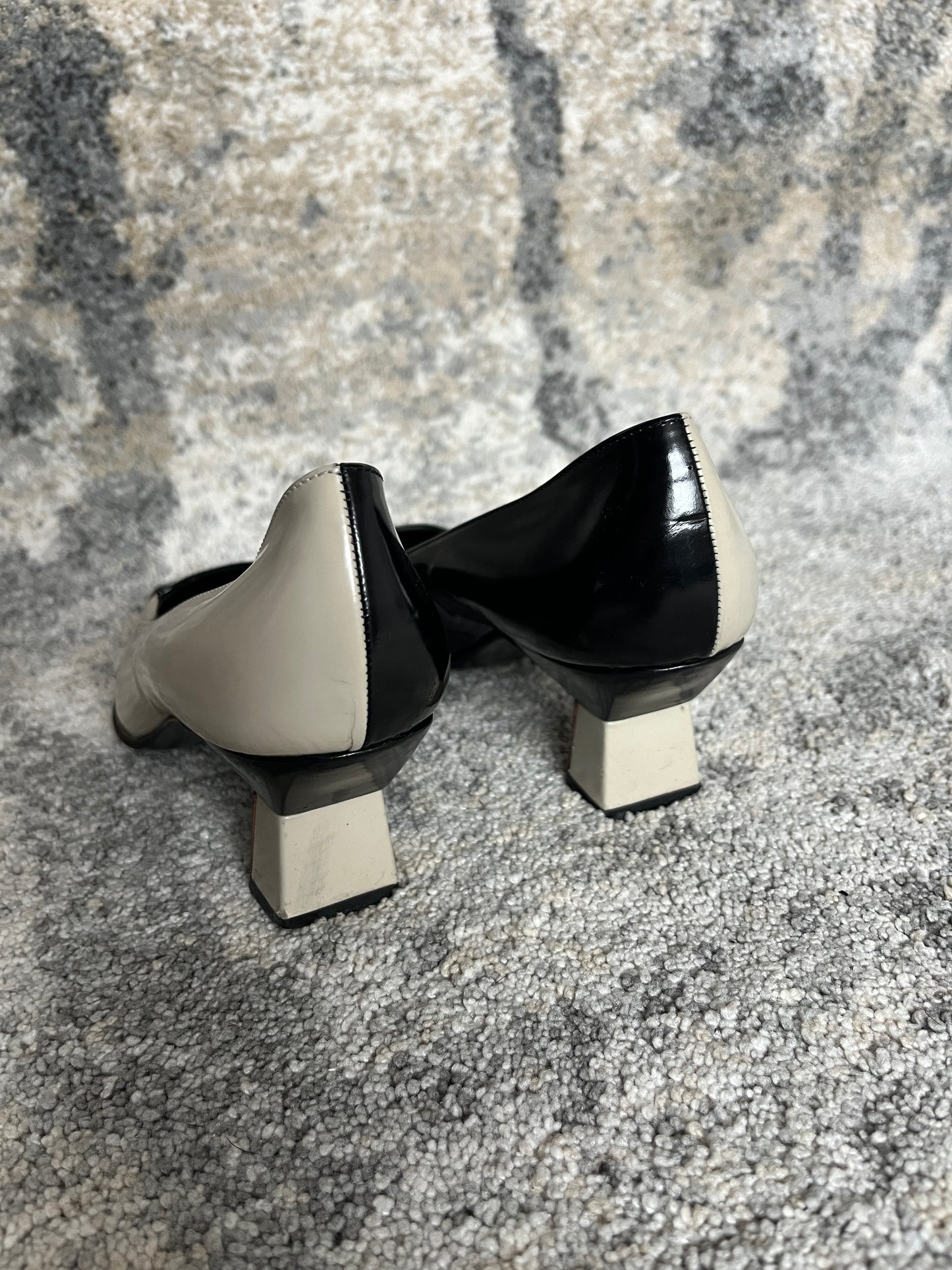 Prada SS1997 square toe heels