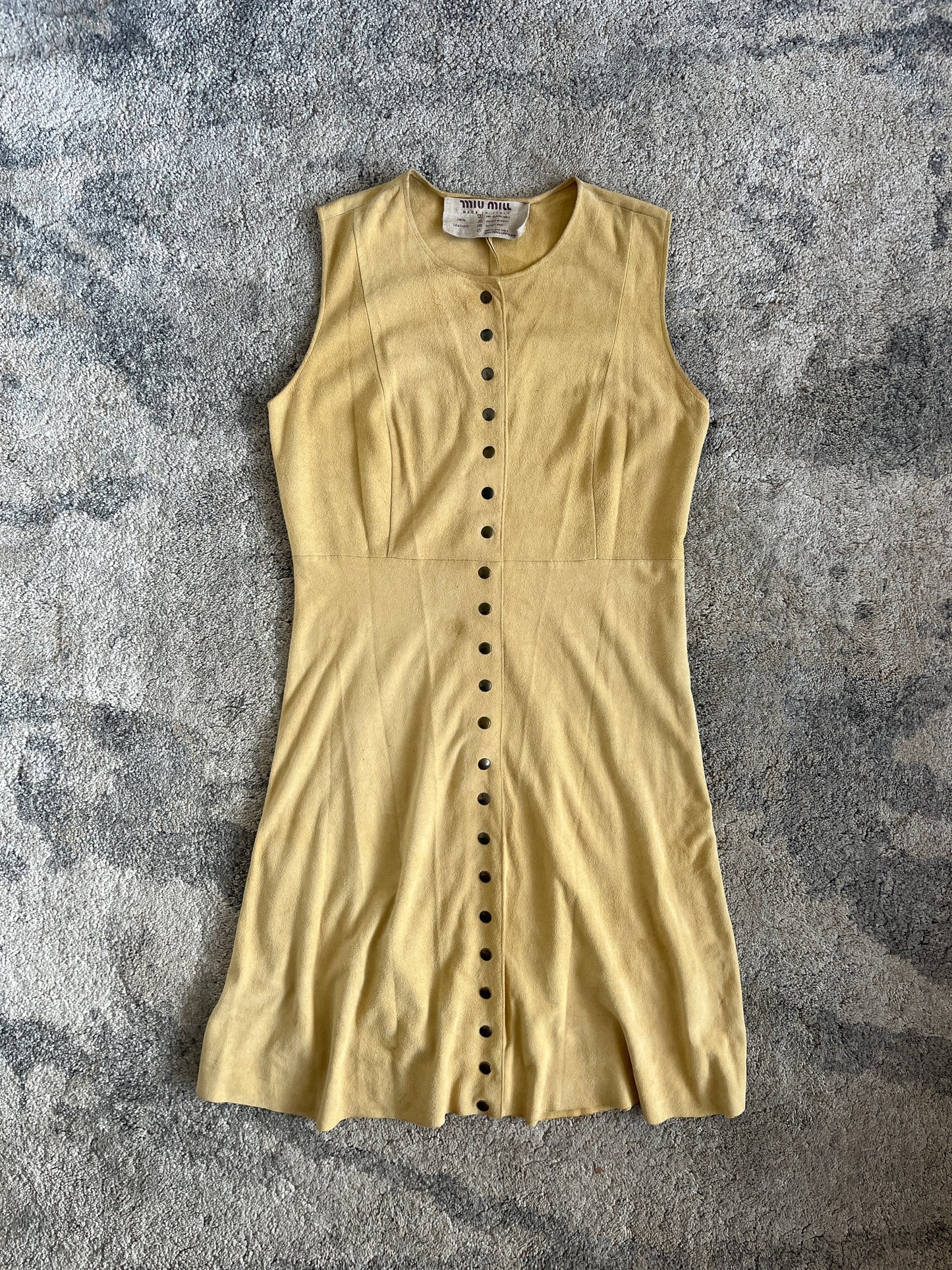 Miu Miu SS1993 suede dress