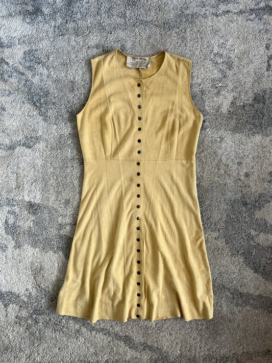 Miu Miu SS1993 suede dress