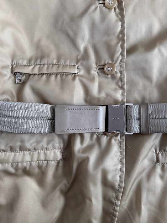 Prada 1990's nylon blazer jacket with belt