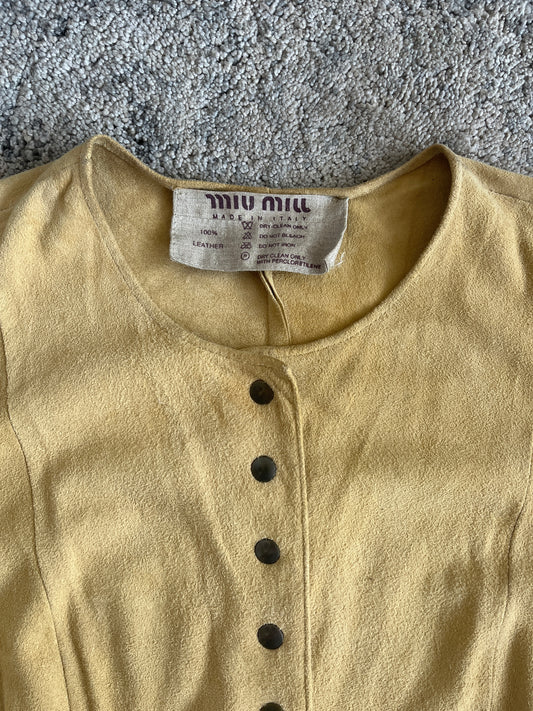 Miu Miu SS1993 suede dress