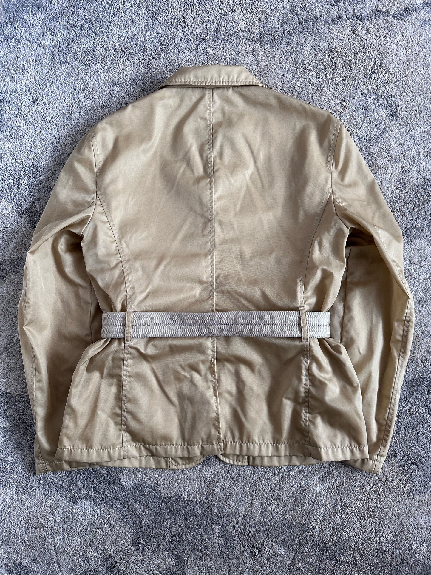 Prada 1990's nylon blazer jacket with belt