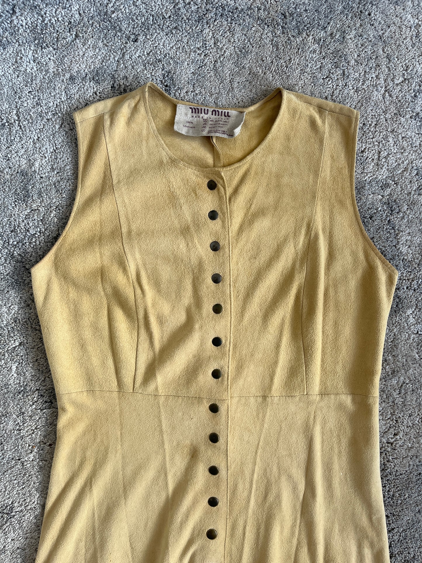 Miu Miu SS1993 suede dress