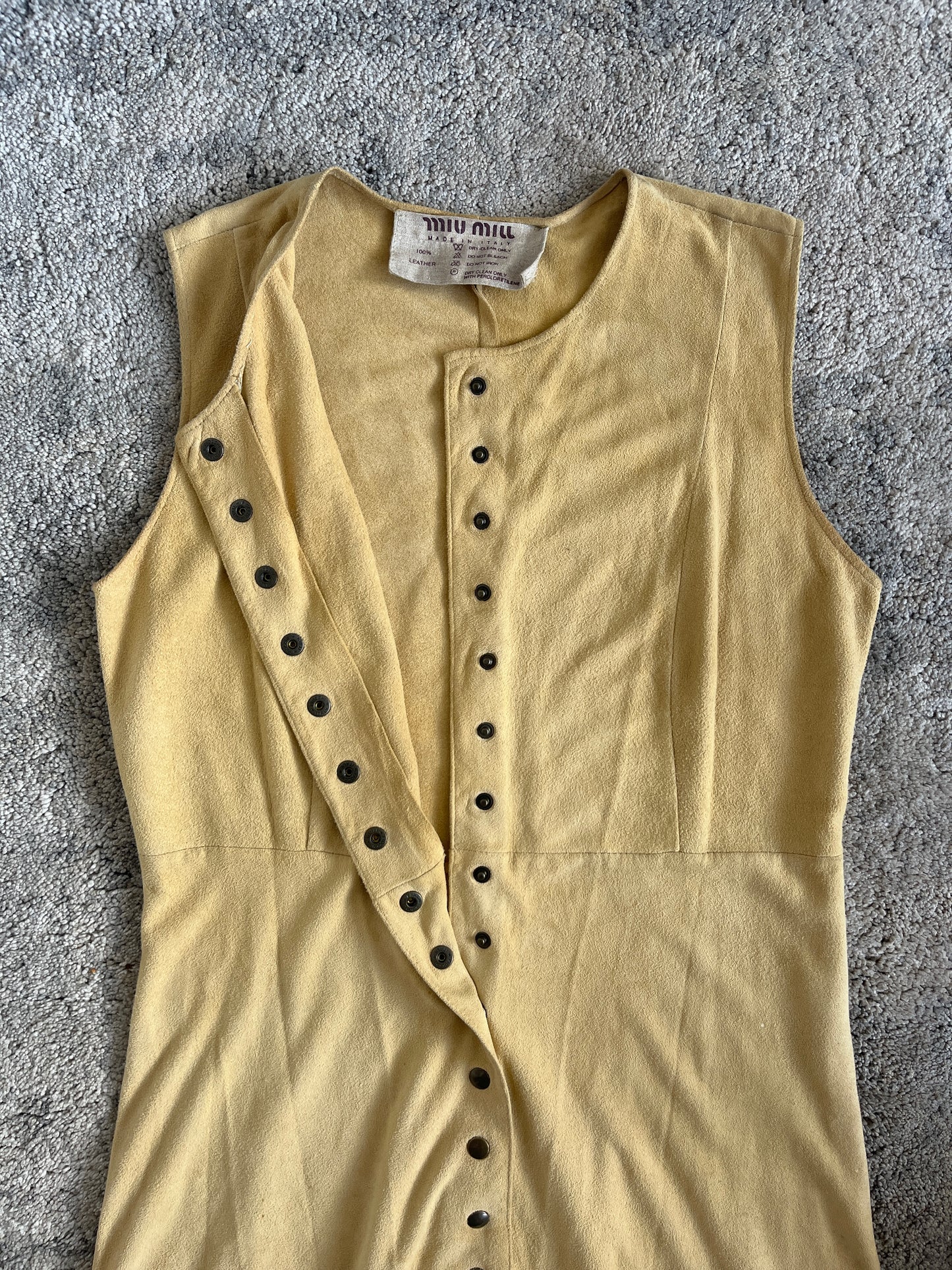 Miu Miu SS1993 suede dress