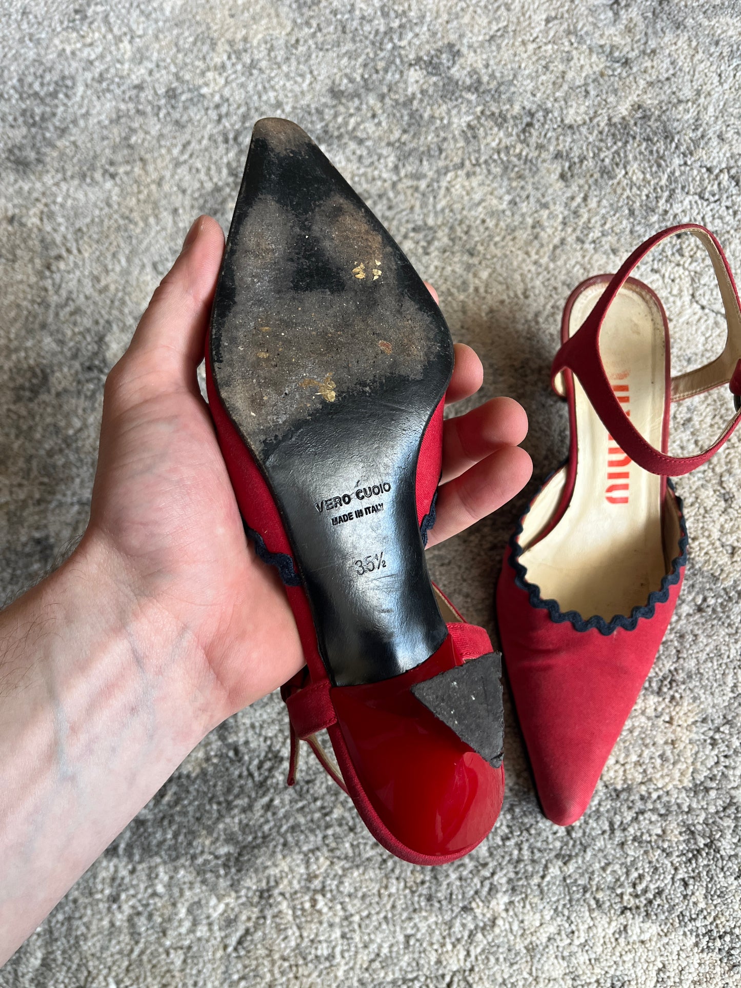 Miu Miu SS2000 cotton heels