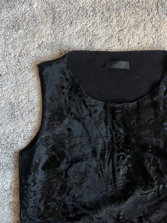 Prada FW1999 fur & wool tank top