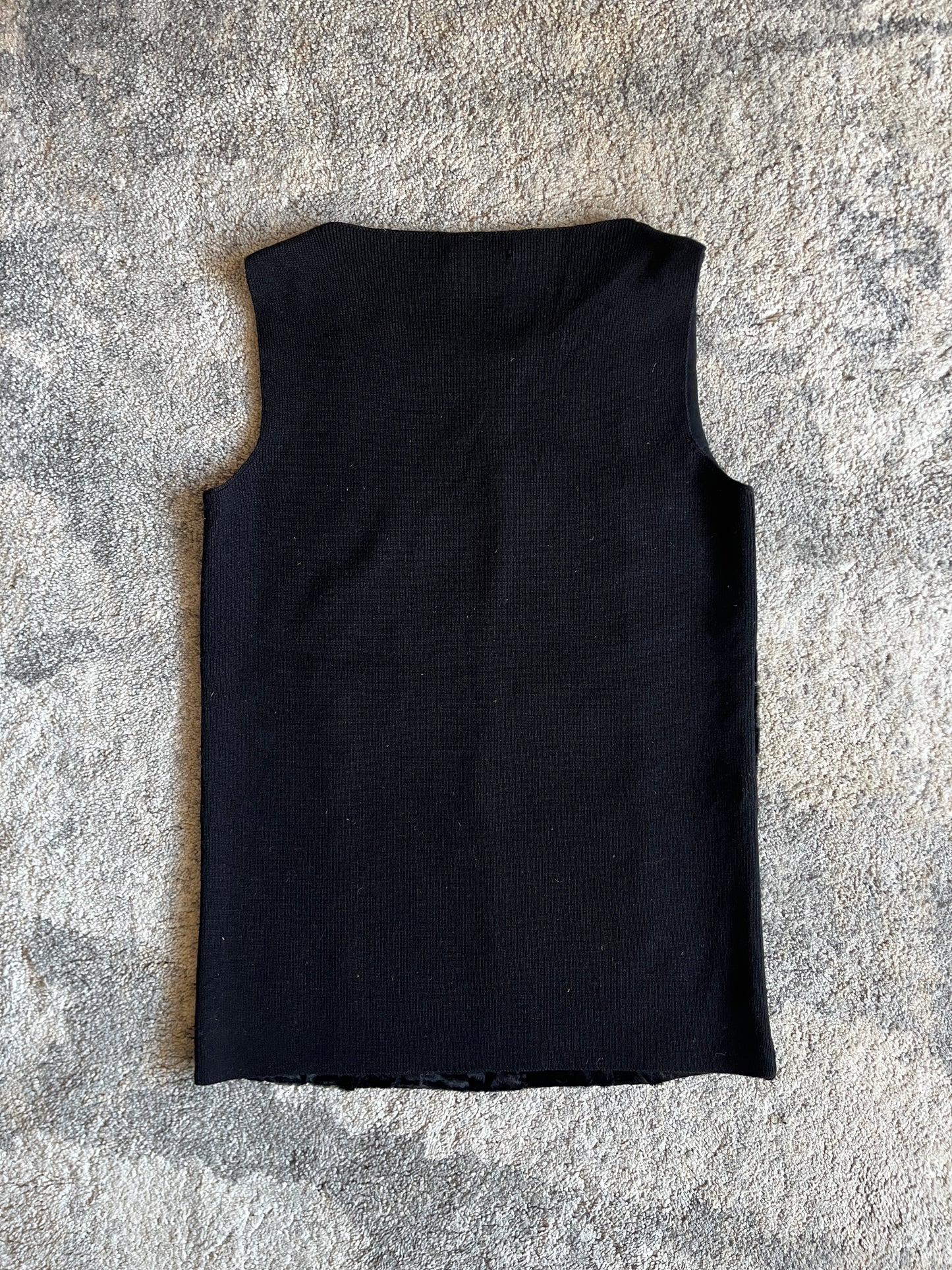 Prada FW1999 fur & wool tank top