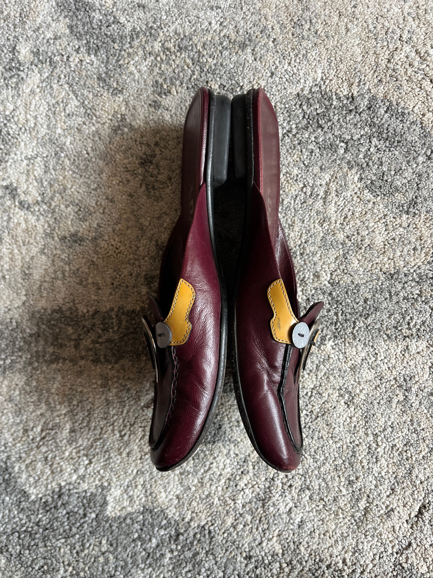 Prada 1999 leather flat mules