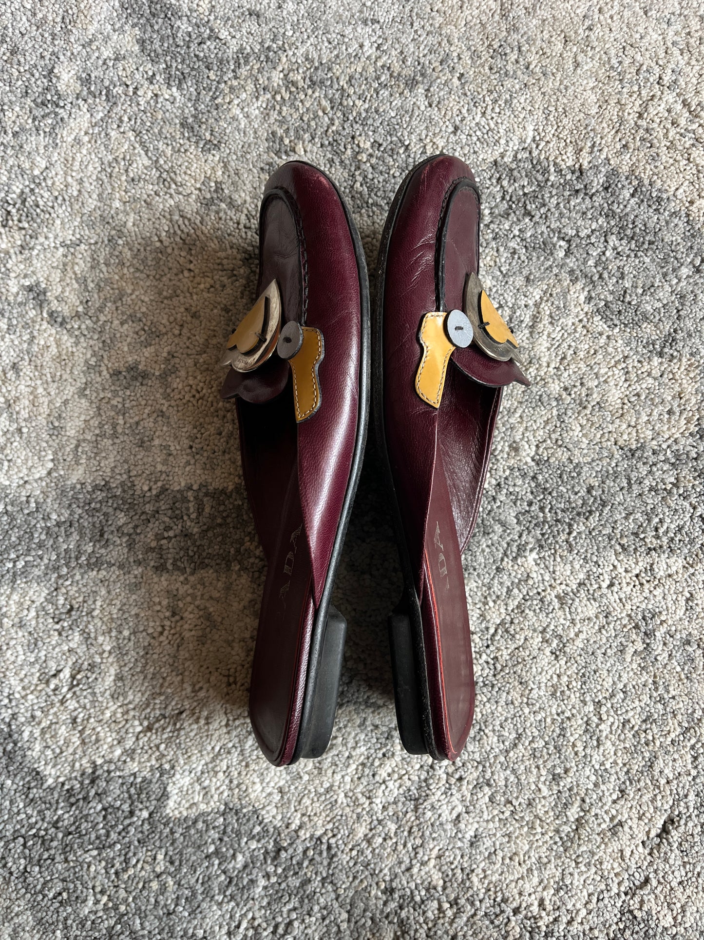 Prada 1999 leather flat mules