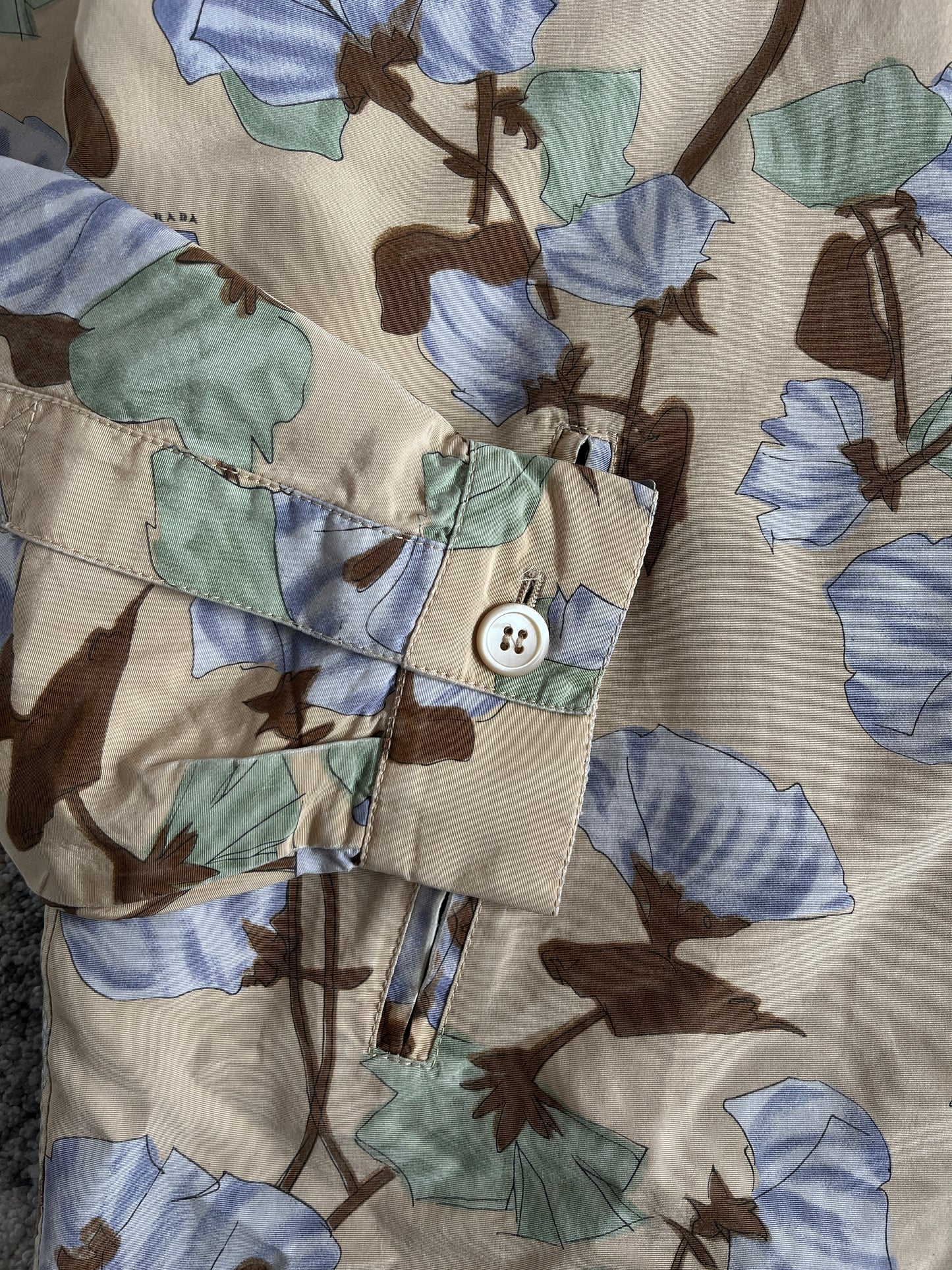 Prada 2008 resort silk flowers jacket