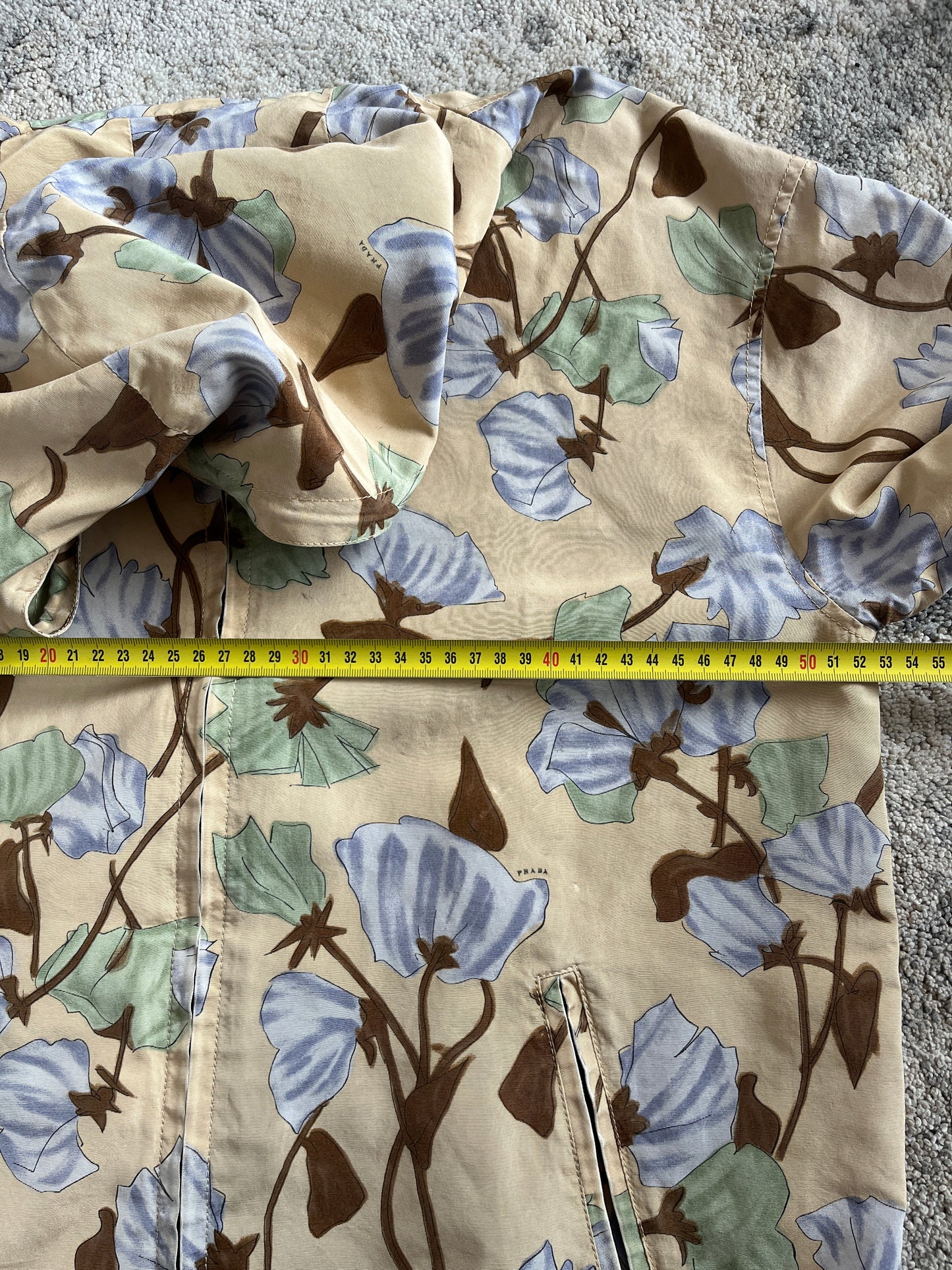 Prada 2008 resort silk flowers jacket