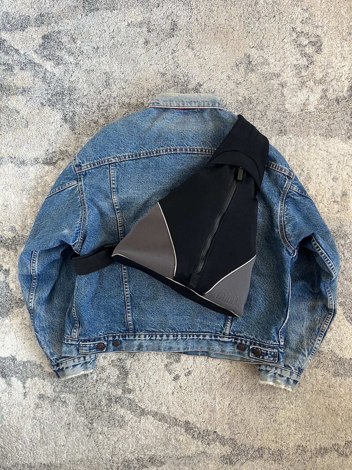 Miu Miu 1999 nylon chest rig backpack
