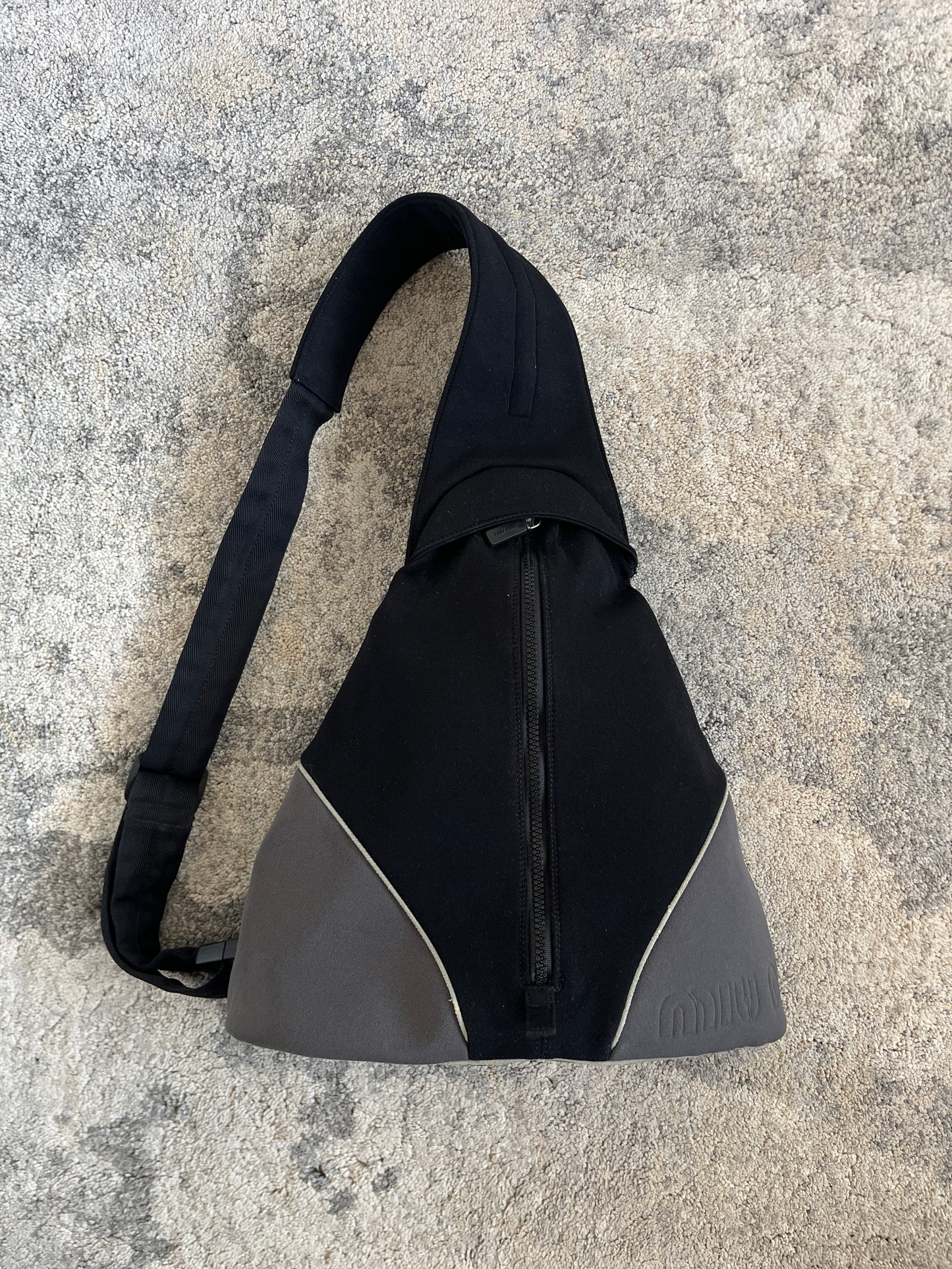 Miu Miu 1999 nylon chest rig backpack