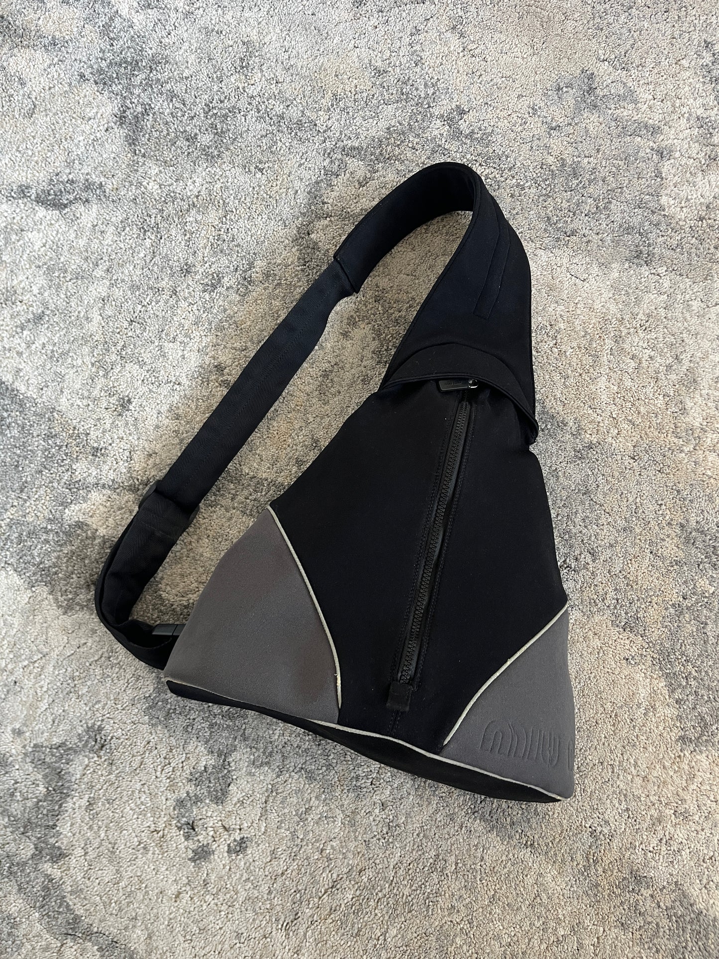 Miu Miu 1999 nylon chest rig backpack