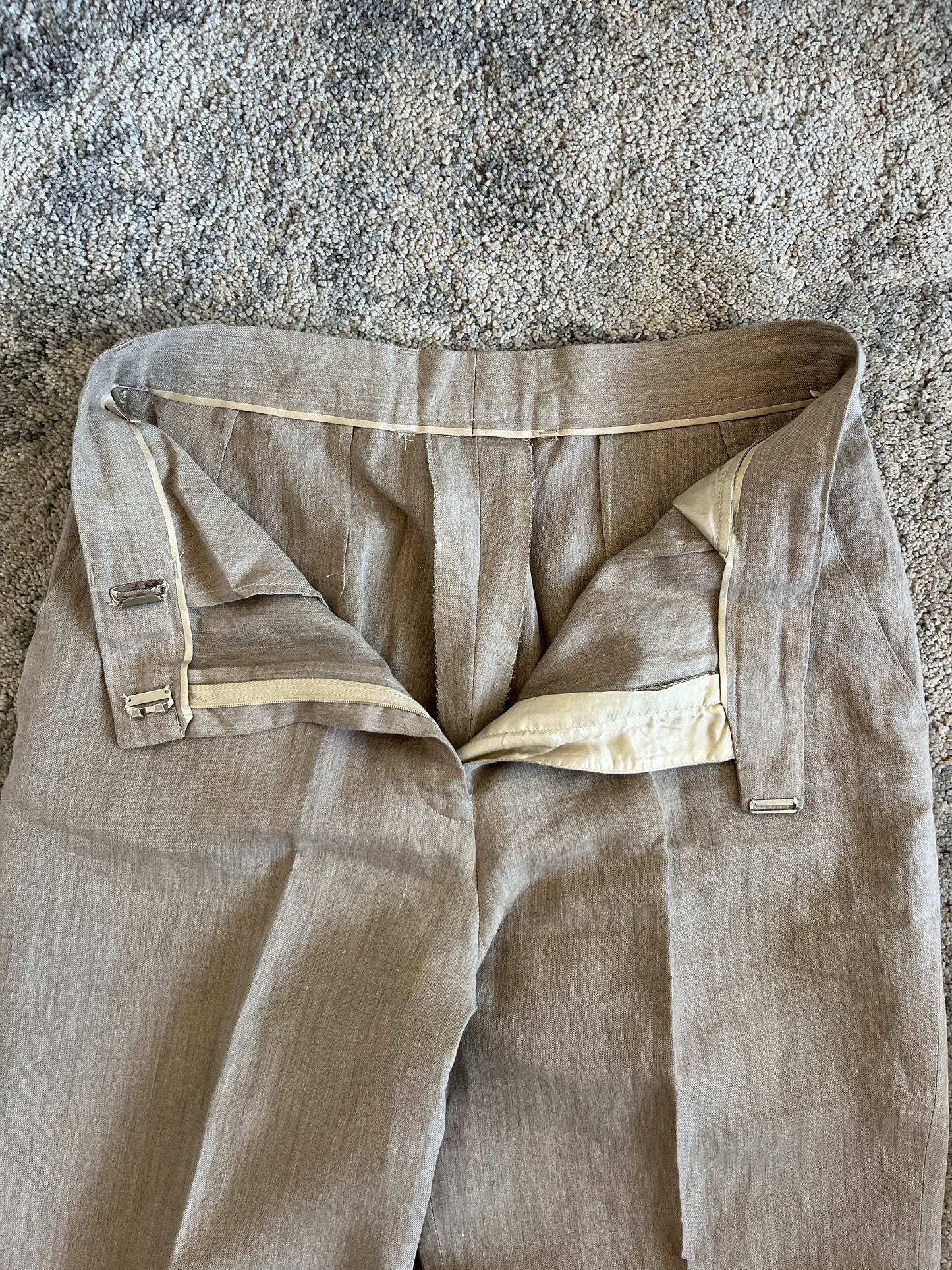 Prada 1993 linen tailored pants