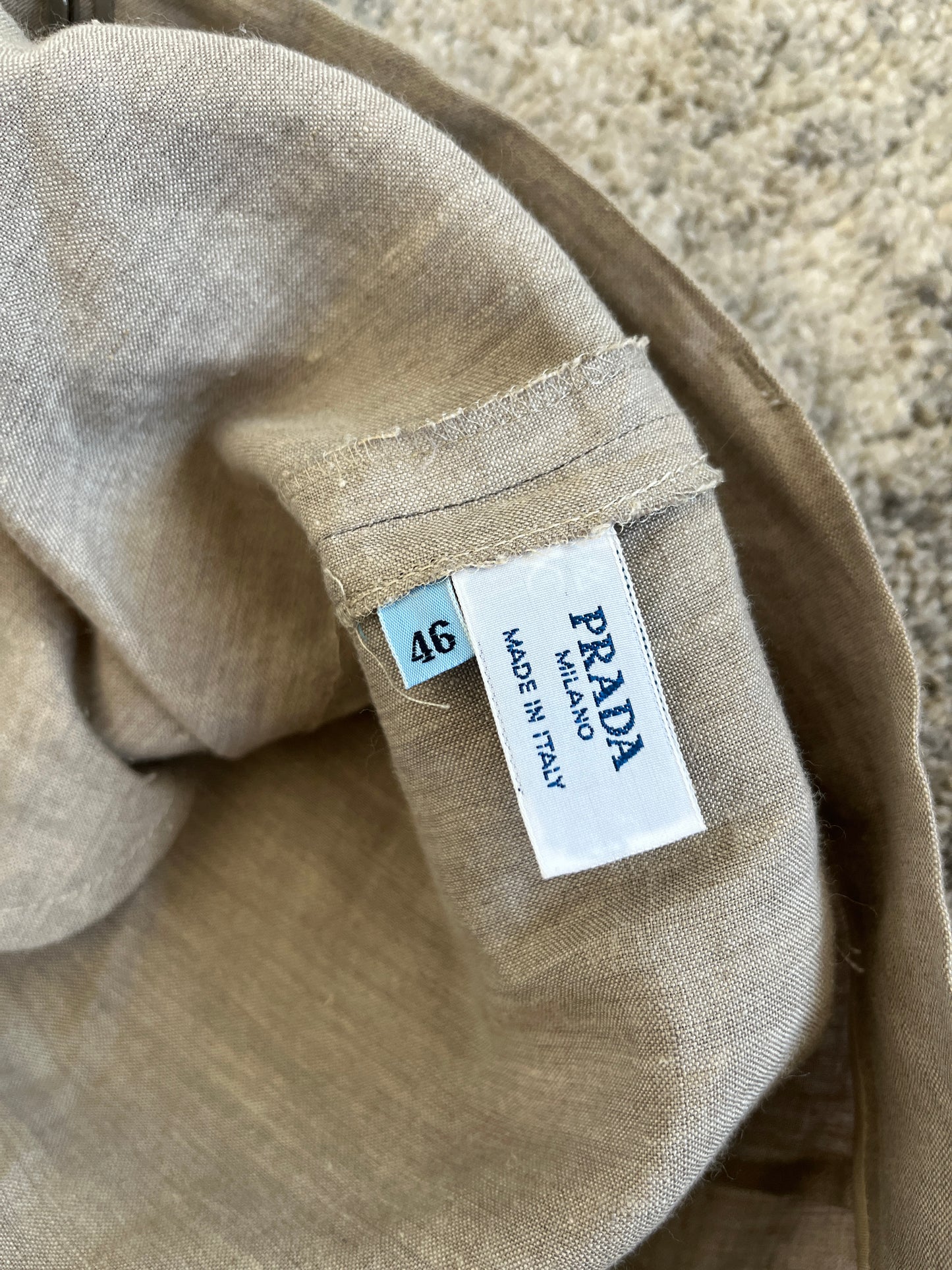 Prada 1993 linen tailored pants