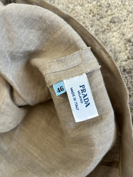 Prada 1993 linen tailored pants
