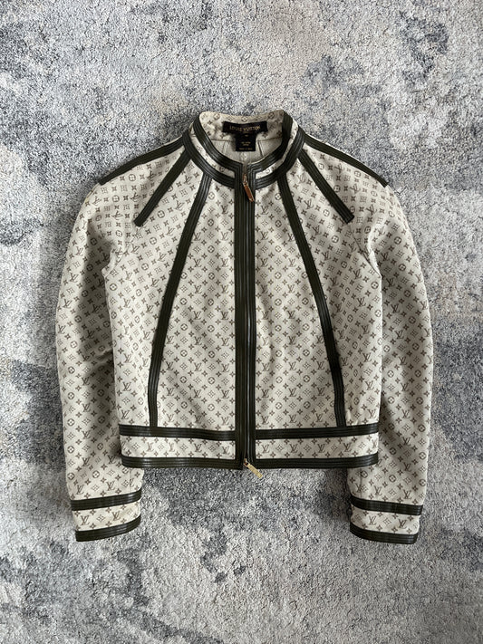 Louis Vuitton SS2000 monogram cotton & leather jacket