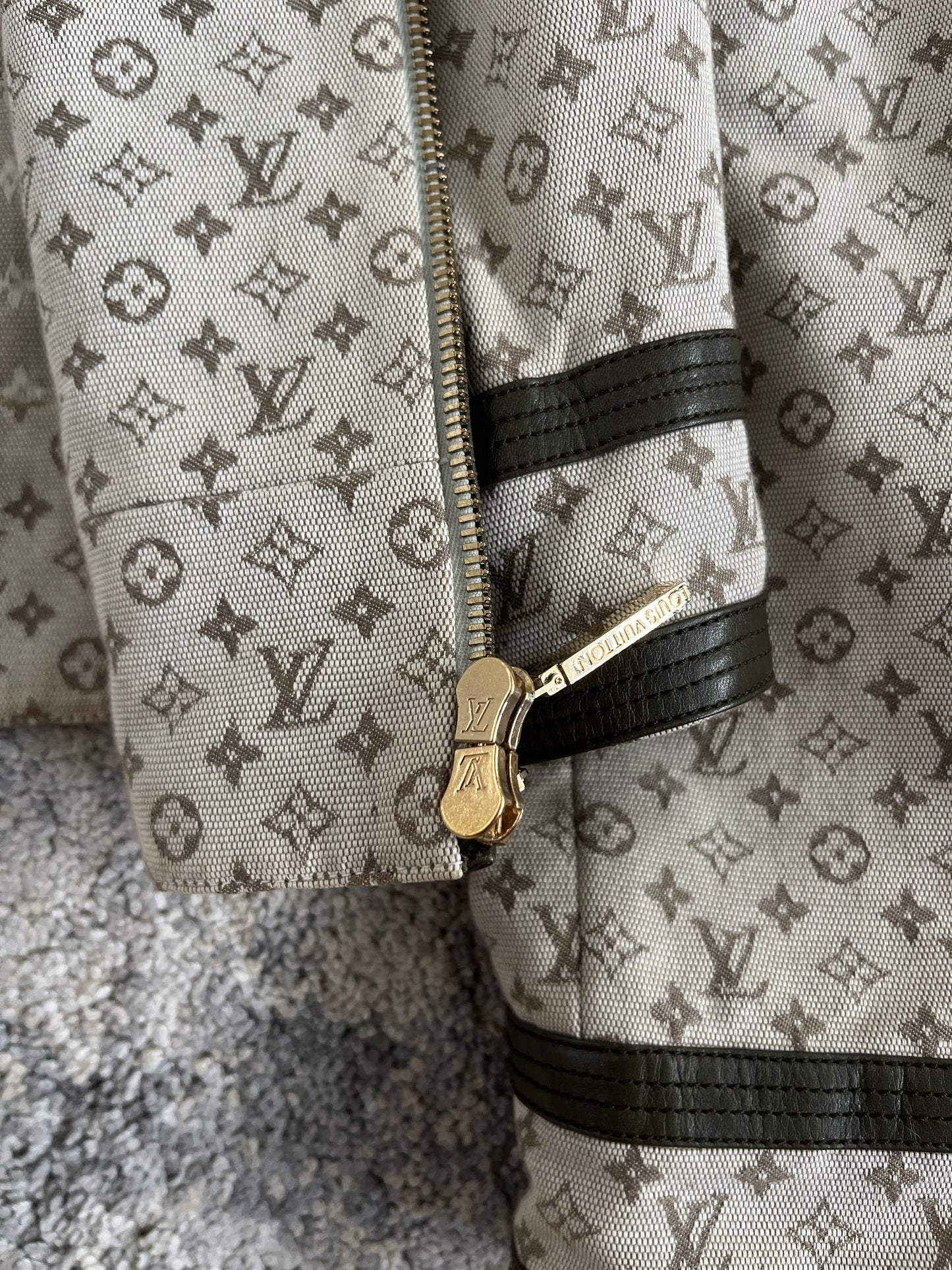 Louis Vuitton SS2000 monogram cotton & leather jacket