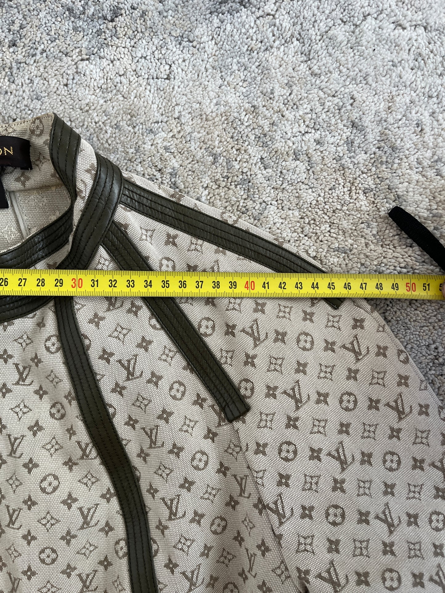 Louis Vuitton SS2000 monogram cotton & leather jacket