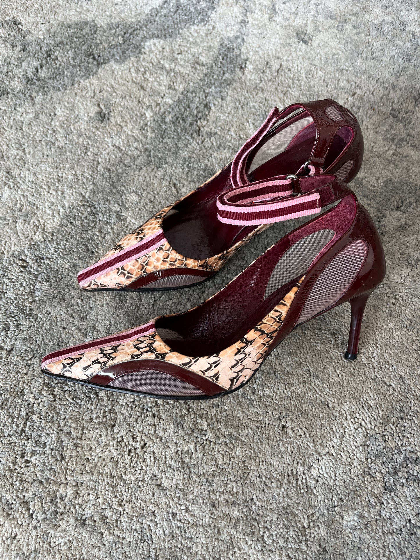 Miu Miu 1999 python leather heels