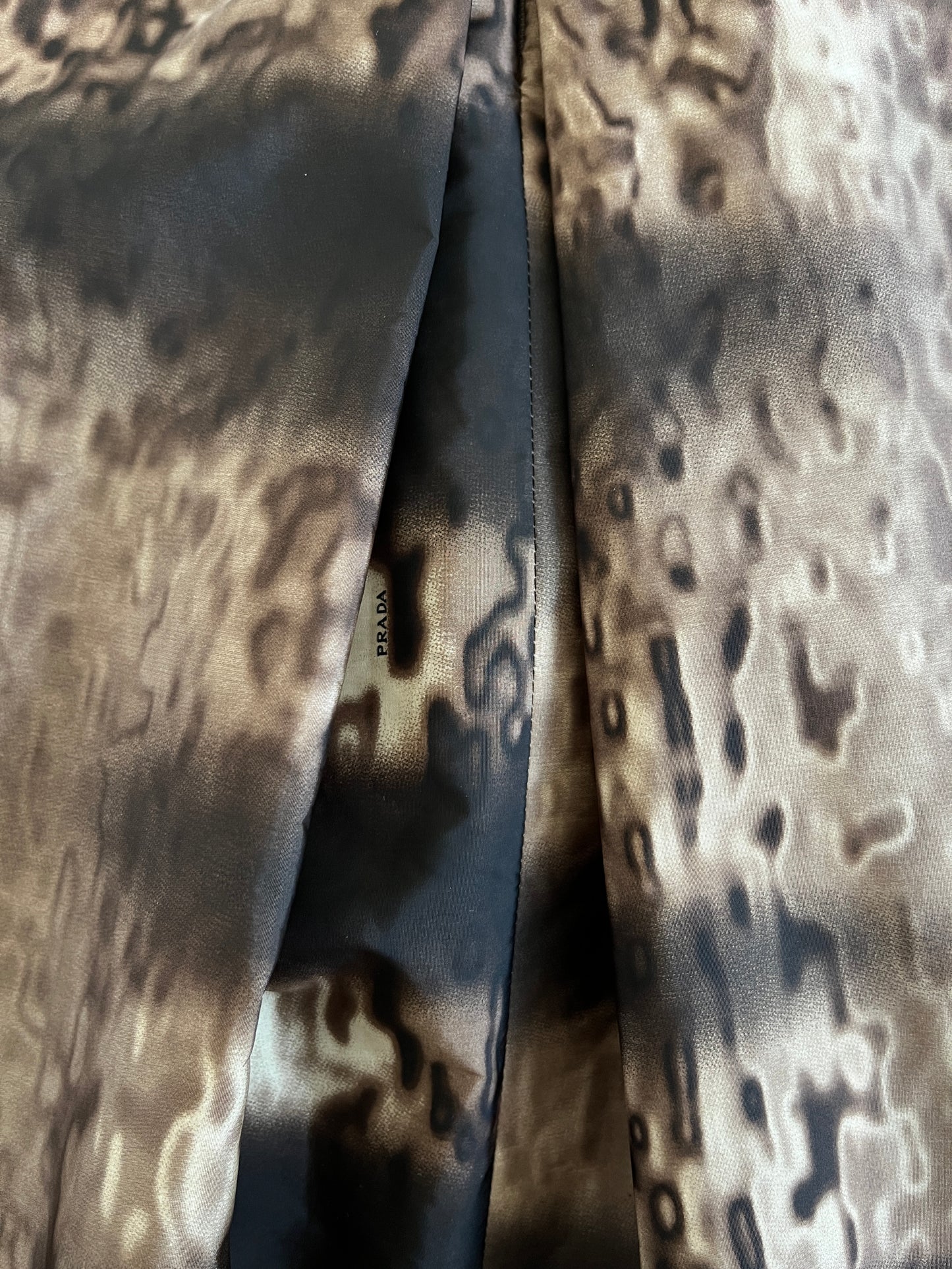 Prada FW2004 nylon print skirt