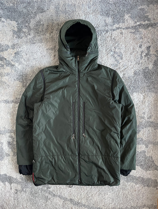Prada FW2000 nylon padded convertible jacket