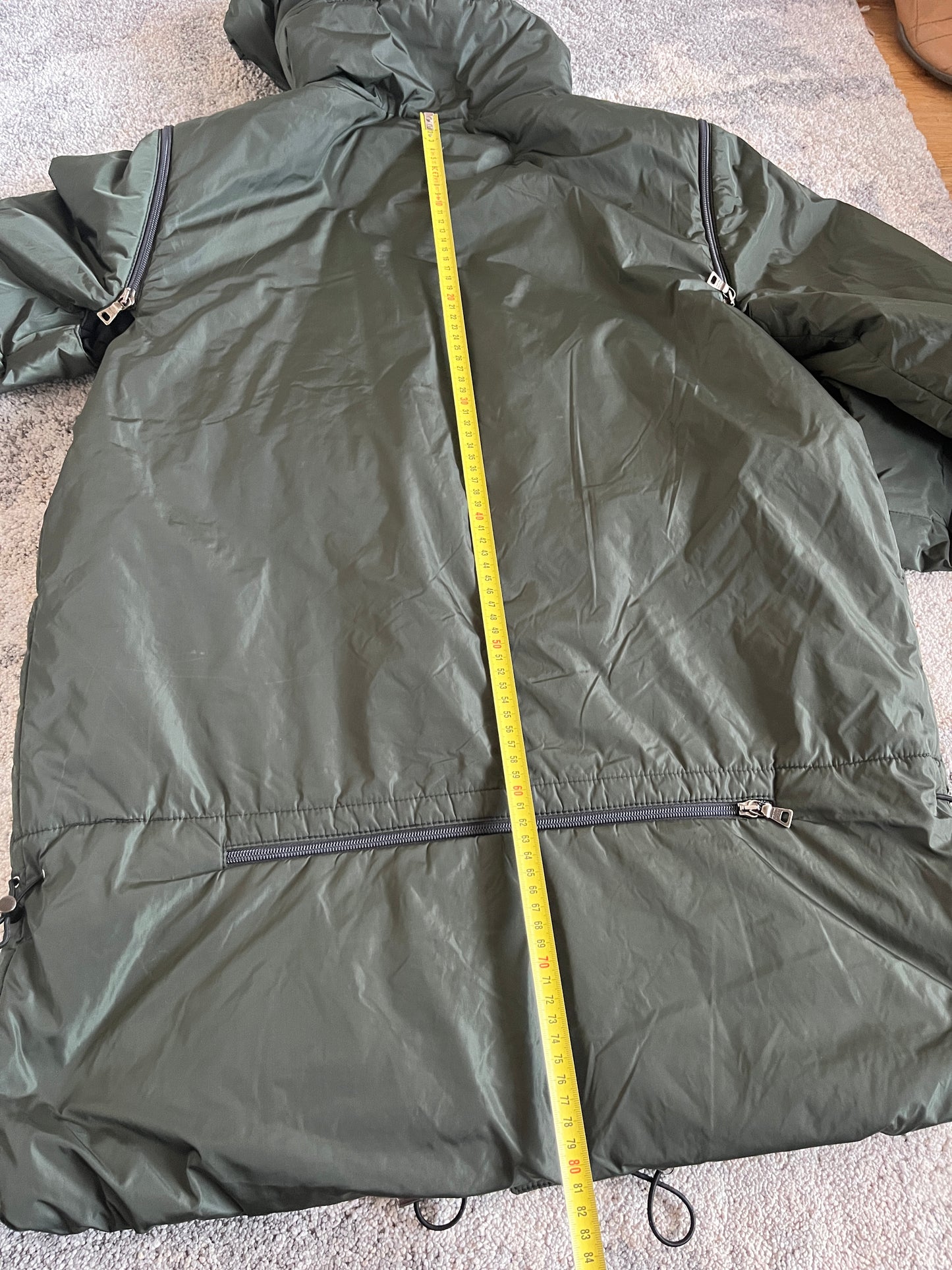 Prada FW2000 nylon padded convertible jacket
