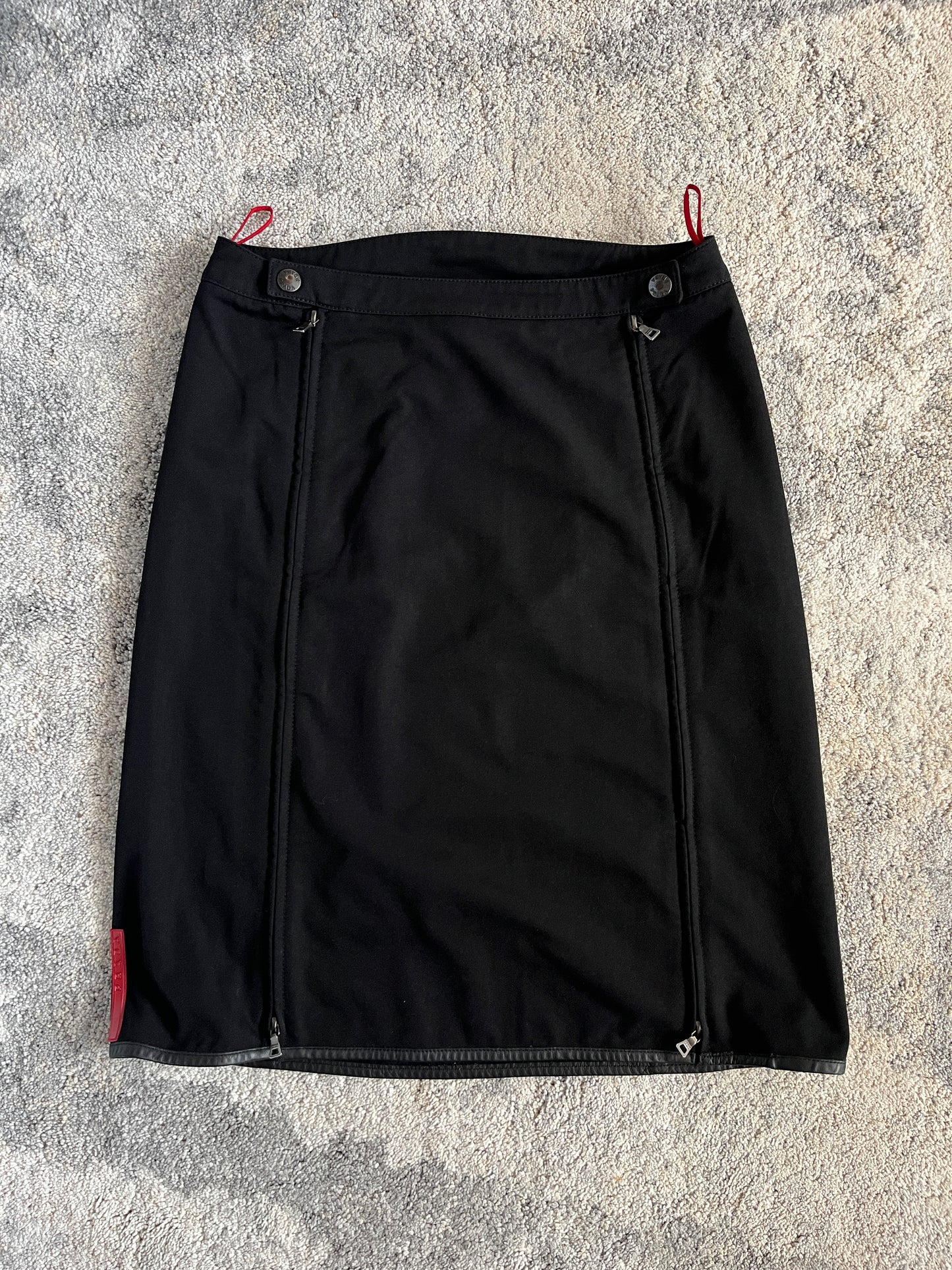 Prada 2000's cotton zip skirt